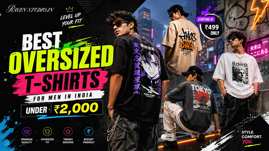 Best Oversized T-Shirts for Men in India Under ₹2,000